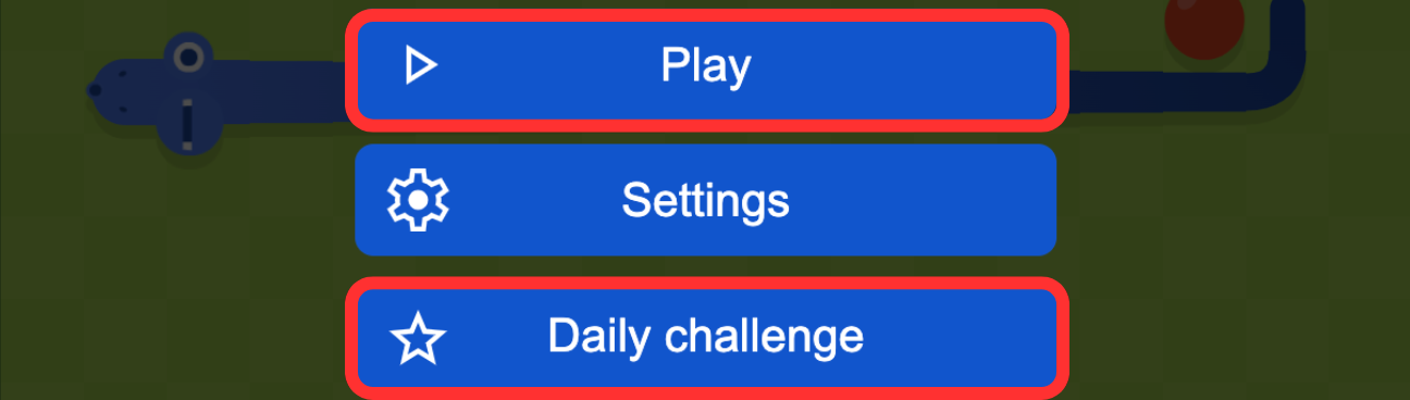 Snak Game mode selection — Classic or Snake Daily Challenge